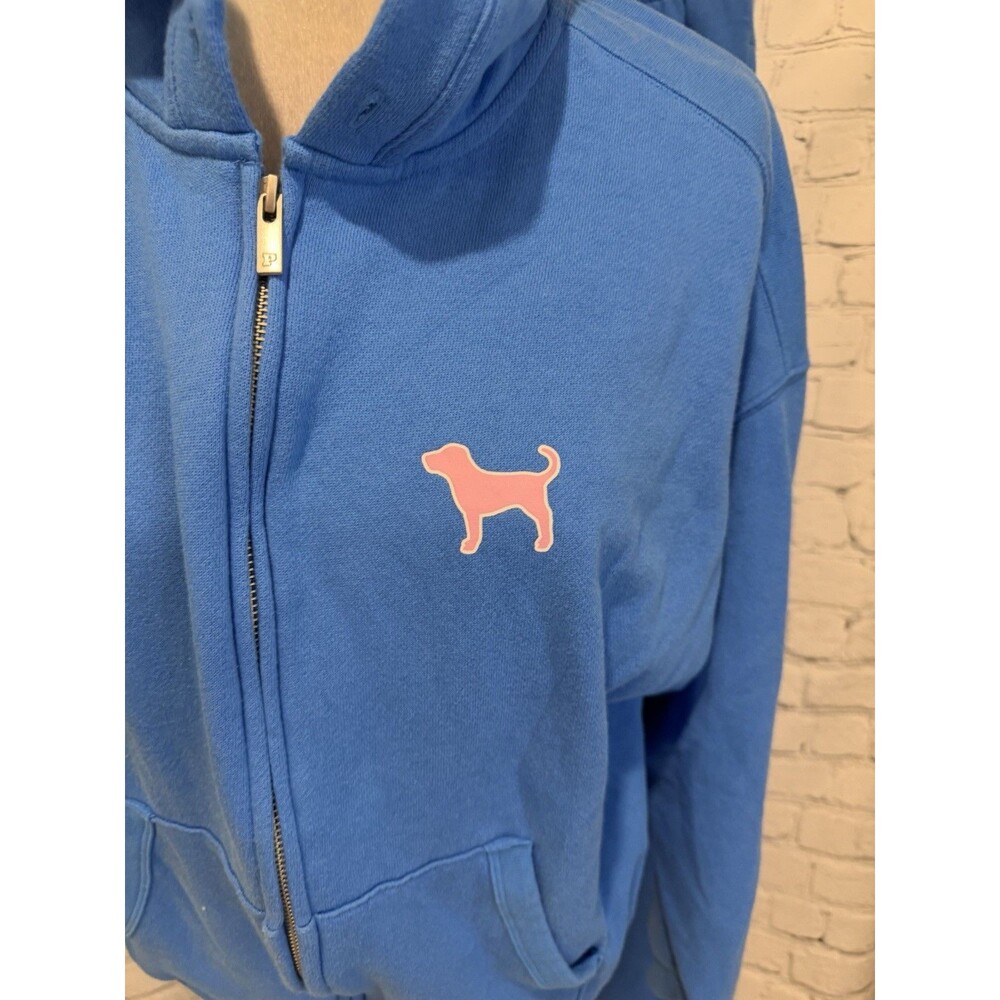 Victoria Secret PINK Blue Full Zip Hoodie XS & NWT Sweatpants Small - Picture 4 of 16